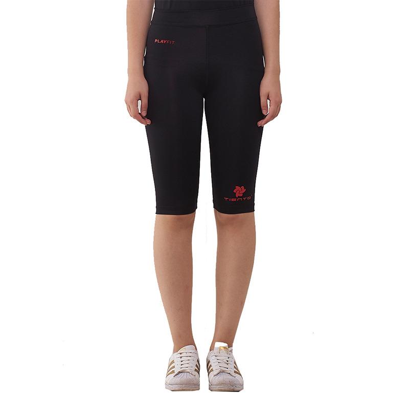 Tiento Baselayer Celana Ketat Selutut Hitam Merah Leging Pants Legging Wanita dan Pria Compression Lari Senam Zumba Yoga Running Futsal Sepakbola Renang Diving Voli Sepeda Original