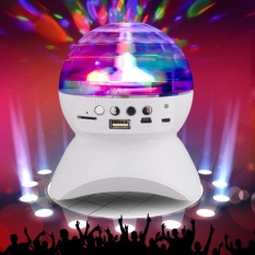 Tinpsy Pesta/Disco DJ Bluetooth Speaker dengan Built-In Light Show, Stage Studio Efek Pencahayaan, RGB Berubah Warna, LED Crystal Ball Auto Rotating, dengan Musik Player untuk TF Kartu, Hitam-Intl