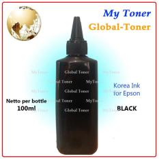 TINTA DYE INK KOREA 100ML BLACK EPSON BOTOL KERUCUT MURAH