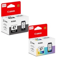 Tinta Printer -1Set Canon PG57 Color + PG47 Black - Original Ink