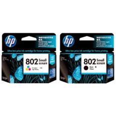 Tinta Printer Inkjet - Hp 802 Black and Colour - Original Cartridge