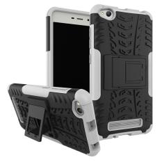 Ban Tekstur Hibrida Pelindung Lapis Baja Kuat 2in1 TPU + PC Lapisan Ganda Kasar Shockproof Pelindung Cover untuk Xiaomi Redmi 4A + Dudukan- internasional