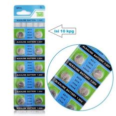 Han's Aksesoris - TMI Battery Alkaline Baterai Kancing Lithium AG13 LR44 (1.55V) Untuk Kalkulator, Jam, Kamera, PDA - Isi 10 Pcs