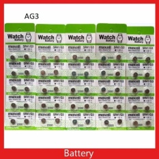 TMI Battery Alkaline Baterai Kancing Lithium AG3 LR41 (1.55V) Untuk Kalkulator, Jam, Kamera, PDA - Isi 10 Pcs