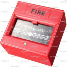 Tombol Saklar Darurat Kebakaran Kotak Box Emergency Break Glass Fire Alarm Switch Control Tempel Dinding