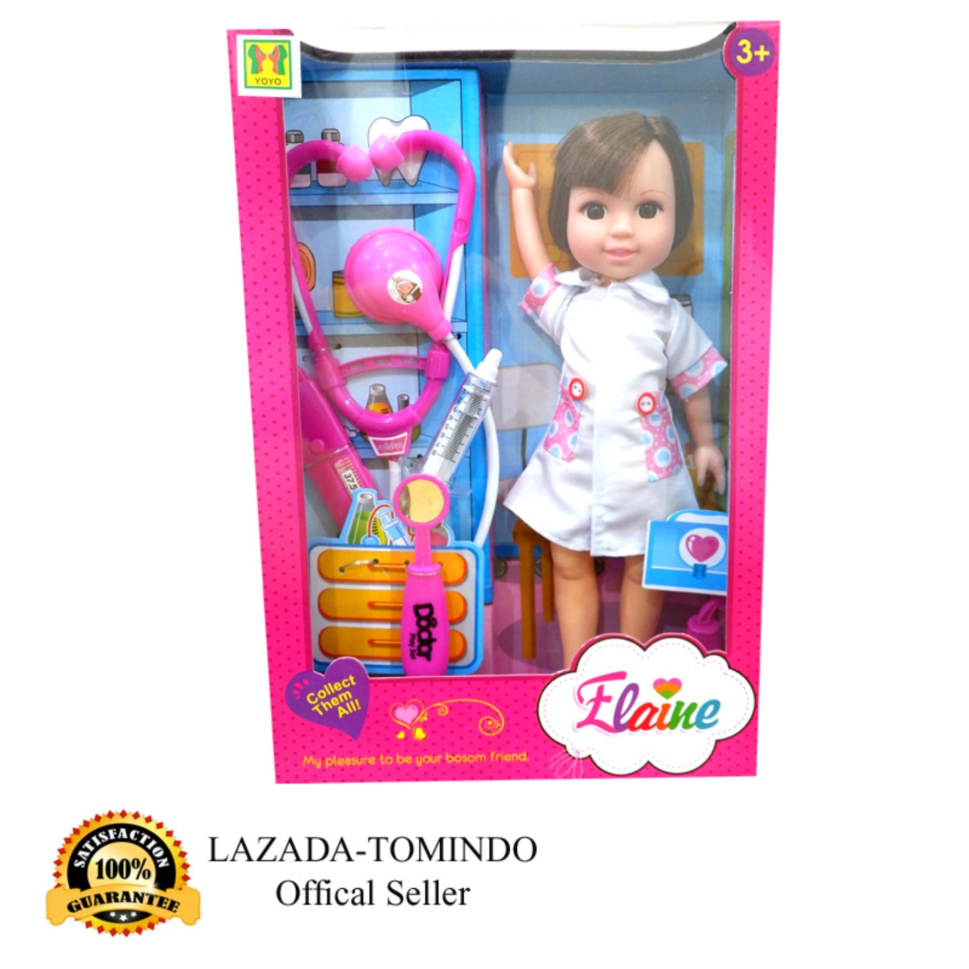 Tomindo Toys Elaine Doctor Doll / Boneka Dokter Baju Lis PINK - 89008