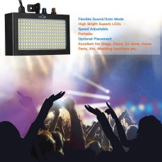 Tomshine 180 LED Strobe Flash Light Lamp Portable Auto Menjalankan Kontrol Suara Diaktifkan Speed Adjustable untuk Panggung Disco DJ Tampilkan Home Party KTV Fungsi Pernikahan-Intl