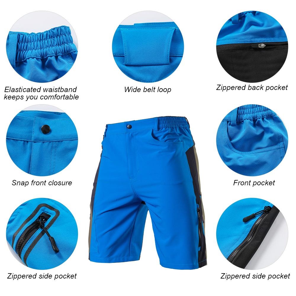 TOMSHOO Laki-laki Baggy Bersepeda Shorts Bernapas Longgar Olah Raga Outdoor MTB Bersepeda Menjalankan Celana Pendek-Internasional