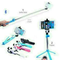 Tongsis 3 in 1 + Bluetoth Selfie Stick + Remote Shutter