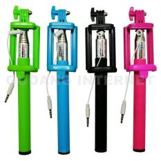 Tongsis Kabel Rubber Edition Tombol Monopod Tongkat Narsis Universal - Warna Random