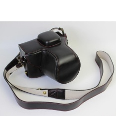 Kulit PU Paling Bagus Tas Wadah Kamera Penutup Tripod Desain dengan Shoulderstrap UNTUK Olympus EPL7-Intl