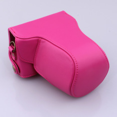 Kulit PU Paling Bagus Tas Wadah Kamera Cover dengan Tali Bahu untuk Canon EOS-M/EOS-M2 Rose (Kamera Tidak Termasuk)