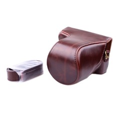 Kulit PU Paling Bagus Tas Wadah Kamera Penutup dengan Strap Bahu Forcanoneos M10 Kopi (Kamera Tidak Termasuk)-Intl