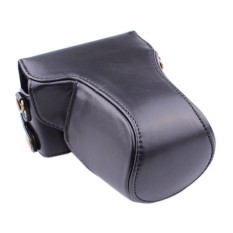 Kulit PU Paling Bagus Tas Wadah Kamera Penutup dengan Strap Bahu Forcanoneos-M/EOS-M2 Hitam (Kamera Tidak Termasuk)-Intl