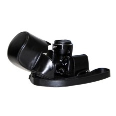 Kulit PU Paling Bagus Tas Wadah Kamera Penutup dengan Strap Bahu ForCanonSX50 HS Hitam (Kamera Tidak Termasuk)-Intl