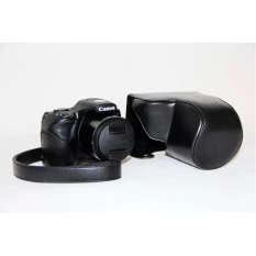 Kulit PU Paling Bagus Tas Wadah Kamera Cover dengan Tali Bahu untuk CanonSX530 SX520 Hitam (Kamera Tidak Termasuk)-Intl