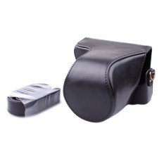 Kulit PU Paling Bagus Tas Wadah Kamera Penutup dengan Bahu StrapforCanonEOSM10 Hitam (Kamera Tidak Termasuk)-Intl