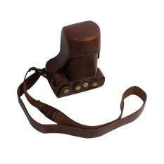 Kulit PU Paling Bagus Tas Wadah Kamera Penutup dengan Bahu StrapforCanonEOSM3 Kopi (Kamera Tidak Termasuk) (Hitam) (Luar Negeri)-Intl