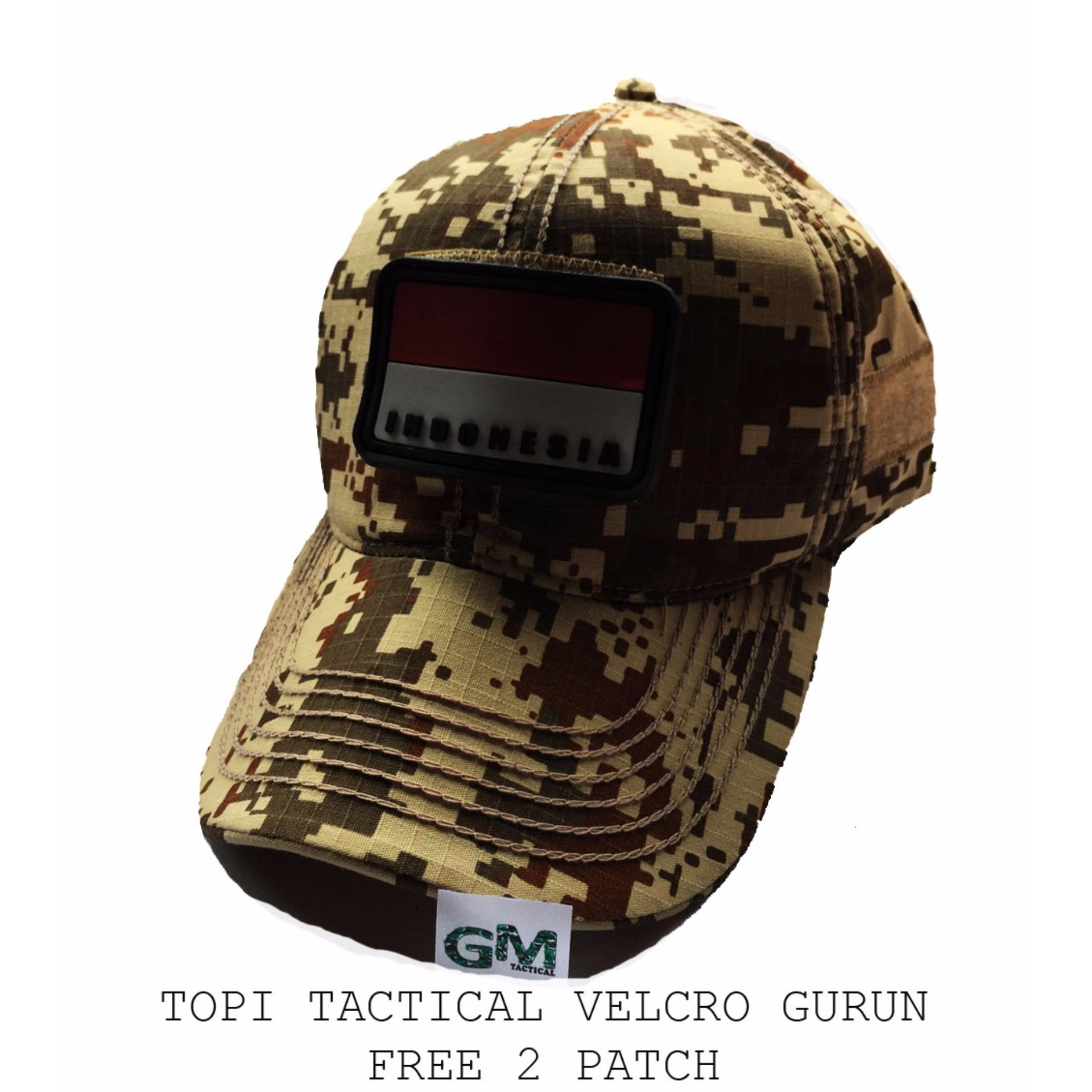 Topi Tactical With Velcro Free Patch Rubber
