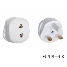 Toprank EU to UK Plug AC Power Adapter Socket 3 pin Travel Converter - intl