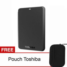 Toshiba Canvio Basic 1TB - Hitam + Pouch