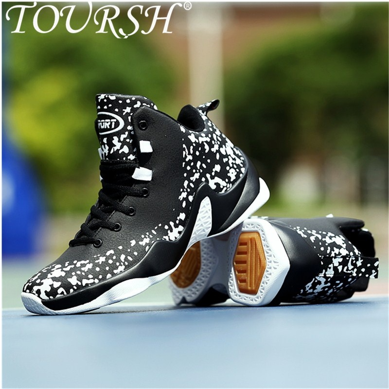 TOURSH Sepatu Basket Pria Bola Basket Karet Boots Shock Penyerapan Bernapas Sepatu Atletik Olahraga Sneakers untuk Bola Basket Sepatu Lari- INTL
