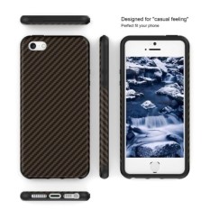 TPU Carbon Case Black Only for Iphone X Softcase TPU - Hitam