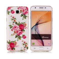 TPU Cover untuk Samsung Galaxy J5 Prime Rose Bunga Bersinar Di Malam Yang Gelap-Intl