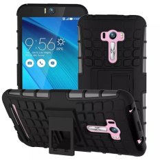 TPU + PC Pelindung Case Kembali Cover untuk Asus Zenfone Selfie ZD551KL (Hitam).