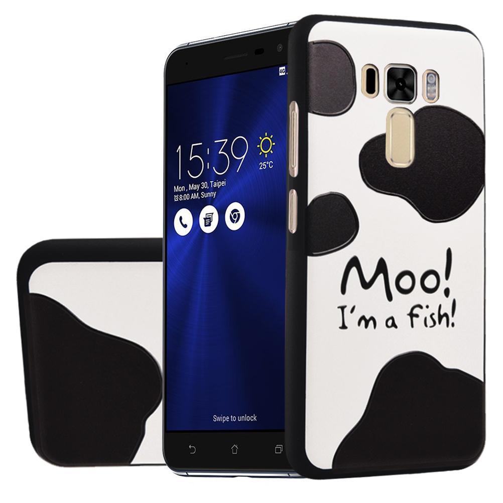 TPU Transparan Kasus Penutup untuk Asus Zenfone 3 Laser ZC551KL 13,97 Cm Kulit Sapi 3D Timbul Lukisan Seri Aling-Aling- Internasional