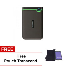 Transcend Harddisk Eksternal Antishock 25M3 1TB - Abu-abu + Gratis Pouch for Harddisk