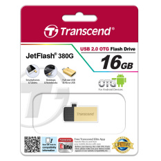 Transcend JetFlash 380G Flashdisk Mobile OTG - 16GB Gold