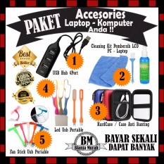 Trend's Promo Paket Accesories Laptop - Komputer Anda !! Usb Hub 4 Port + Cleaning Kit Pembersih LCD PC-Laptop + Hardcase HDD + Led Usb Portable & Fan Usb Stick Portable
