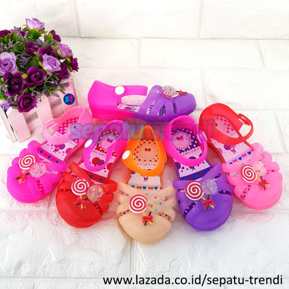 Trendi Sepatu Sandal Jelly Shoes Anak Bayi Perempuan Maryjane WARNA DIKIRIM RANDOM JLCANDY