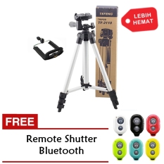 Tripod 3110A For Kamera And Smartphone + Free Remote Shutter Bluetooth