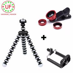 Tripod Universal Gorillapod Mini Fleksibel Multifungsi + Bonus Clip Lens Handphone