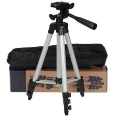 Tripod Weifeng WT-3110-A - For Camera & Handphone - Silver - Free Holder U And Bag Cover Mouzeng