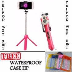 Tripod WXY 3In1 + Remote Bluetooth Shutter Free Waterproof Case Hp