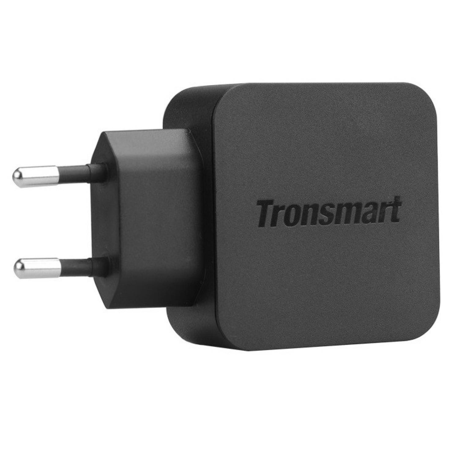 Tronsmart WC1T USB Wall Charger 1 Port Qualcomm QC 3.0 (Type C Cable) - Black