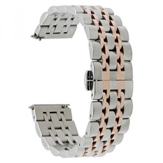 TRUMiRR 22mm Rilis Cepat Watch Band Stainless Steel Butterfly Buckle Strap untuk Samsung Gear S3 Classic Frontier, Gear 2 R380 R381 R382, Moto 360 2 46mm, ASUS ZenWatch 1 2 Pria Smart Watch-Intl