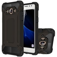 Tugas Berat Baja Lapis Ganda Campuran Shock Menyerap Karet Pelindung PC Penutup Case untuk Samsung Galaxy