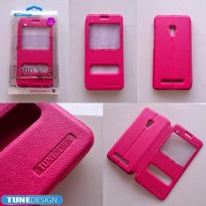 TUNEDESIGN FolioShell Leathercase Sony Xperia Z2 Pink/Merah Muda Book cover Book Case Flip Case Flip Cover Casing Hp Casing Handphone