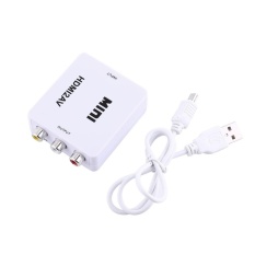 Tv, Audio / Video, Gaming Wearables Digital To Analog Converters Digital Hdmi To Rca Composite Video Audio Av Cvbs Adapter Converter 720P/1080P (White) - intl