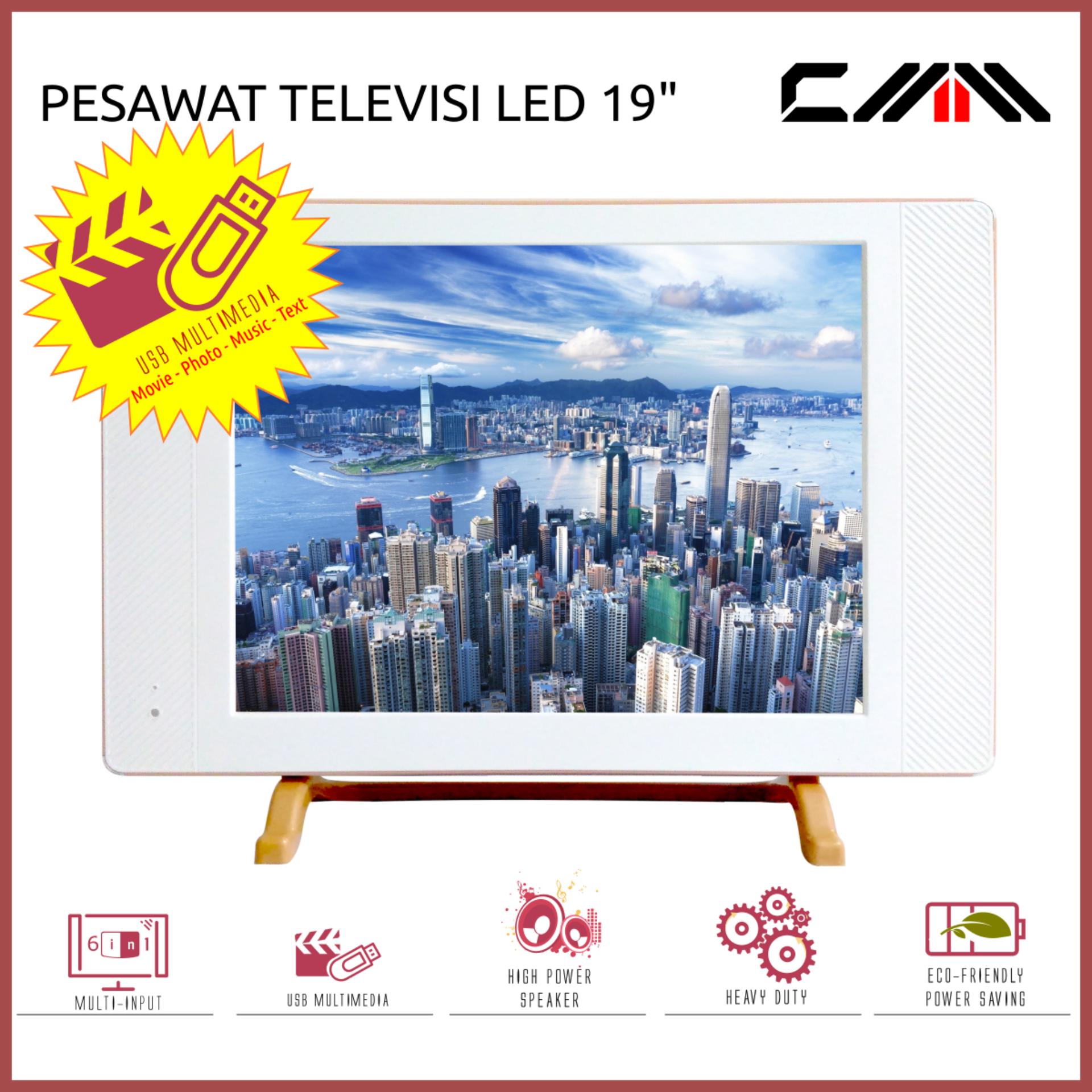 TV MONITOR LED 19 Inch - CMM - USB Movie - HDMI - VGA - AV - PUTIH TV MONITOR LED 19 Inch - CMM - USB Movie - HDMI - VGA - AV - PUTIH