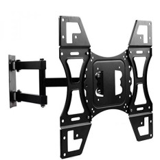 TV Wall Mount, Dual Arms Articulating Swivel Tilt TV Mounts Bracket for Most for 24 29 32 37 42 47 50 Inches LCD Plasma Flat Screen TVs Max VESA 400x400 mm Up To 88 Lbs with HDMI Cable