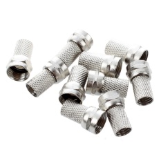 Twist-On RG6 RG-6 F Konektor TV Tidak Ada Crimping Paket 10