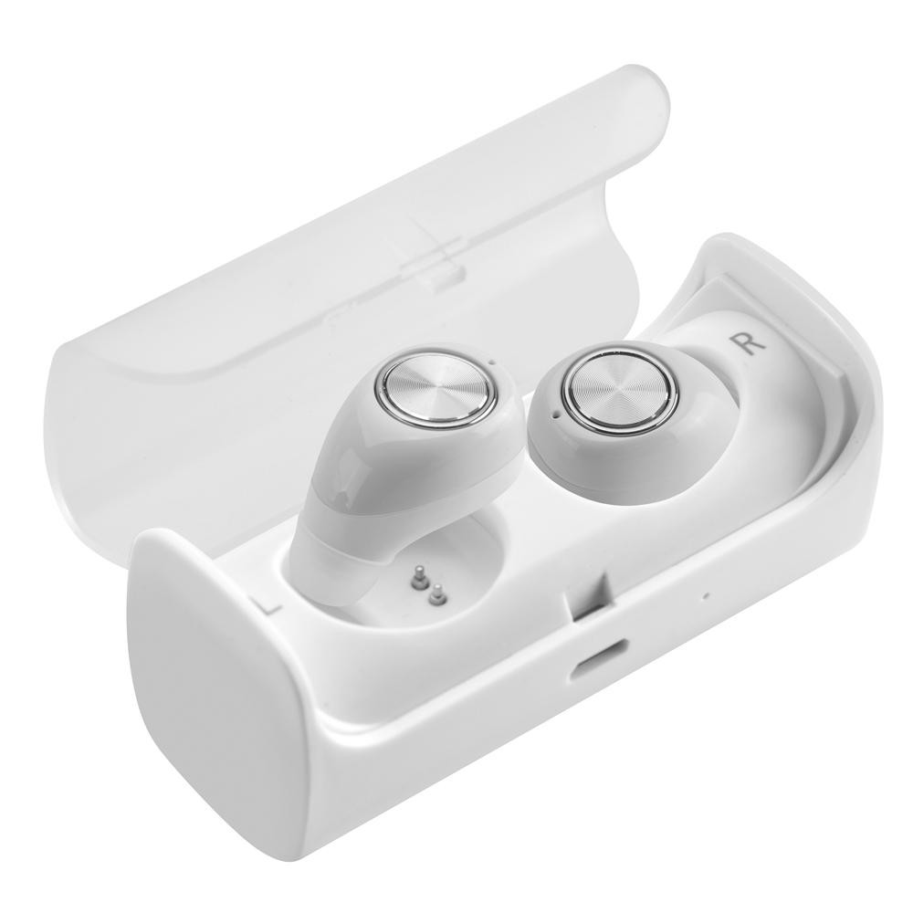 TWS-10 Bluetooth V4.2 Nirkabel Stereo Sekitarnya Earphone Kebisingan Membatalkan dengan Pengisian Ulang Organizer-Intl