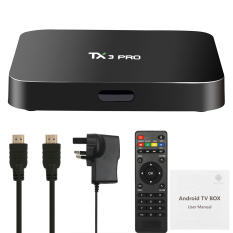 TX3 PRO Smart Android TV Box Android 6.0 Amlogic S905X Quad-core 64bit KODI 16.1 XBMC UHD 4 K 1g/8g Mini PC WIFI & LAN H.265 DLNA Airplay Miracast Media Player UK Plug-Intl