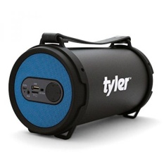 Tyler Speaker Portabel Bluetooth Nirkabel TWS403-BL, Indoor/Outdoor 2.1 Hi-Fi Stereo Pengeras Silinder, dengan Dual Driver Performa Tinggi, SD Kartu Input, Aux Line-In, FM Tuner, dan USB Port, Biru-Intl