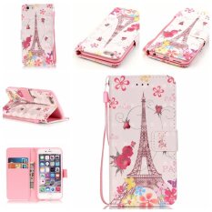 Ueokeird 3D Pelindung Berdiri Dompet Kredit Dompet Kartu ID Pemegang Magnetic Flip Folio Pelindung Ponsel Lunak Tpu Kulit PU Ultra Ramping Cocok Case Cover UNTUK iPhone 6/6 S-Intl
